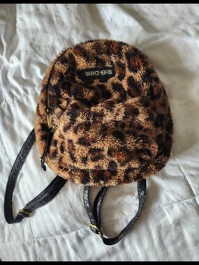 Skechers Faux Fur Leopard Mini Backpack - Brown/Black